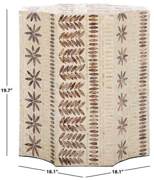 Sabina 20 in. Capiz Accent Table