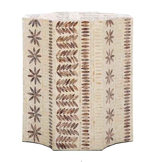 Sabina 20 in. Capiz Accent Table