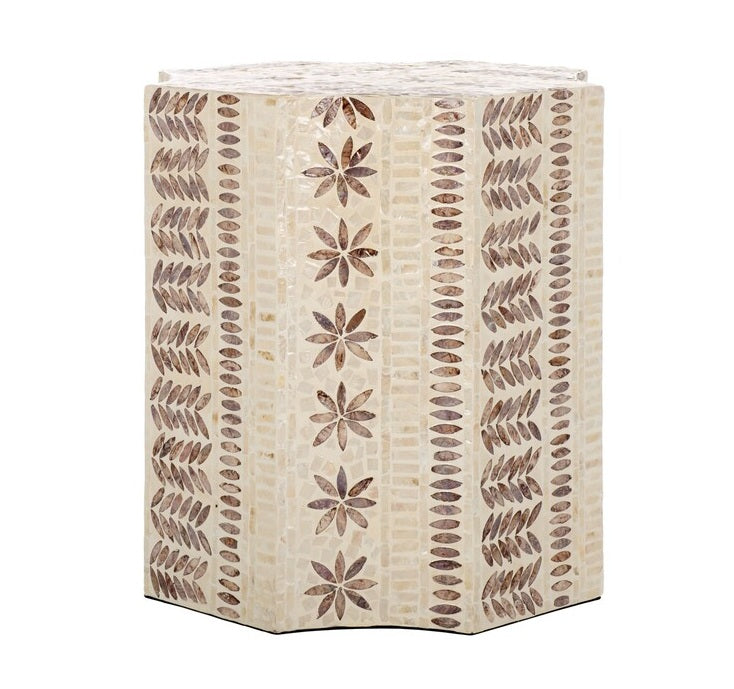 Sabina 20 in. Capiz Accent Table