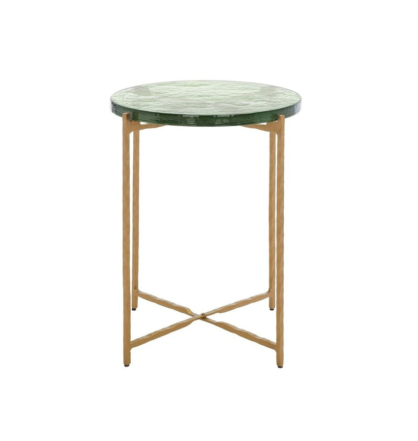 Appio 19 in. Glass Top Accent Table