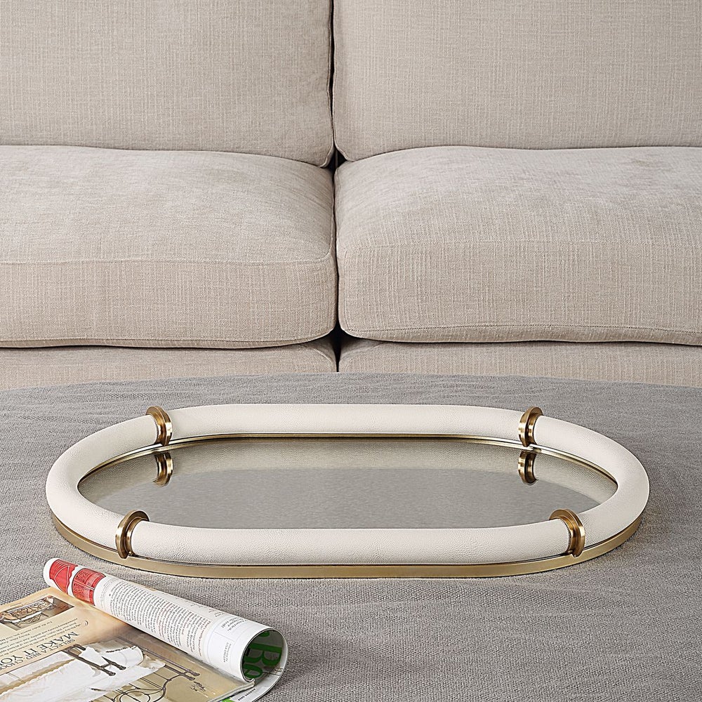 Matera Oval Mirrored Tray