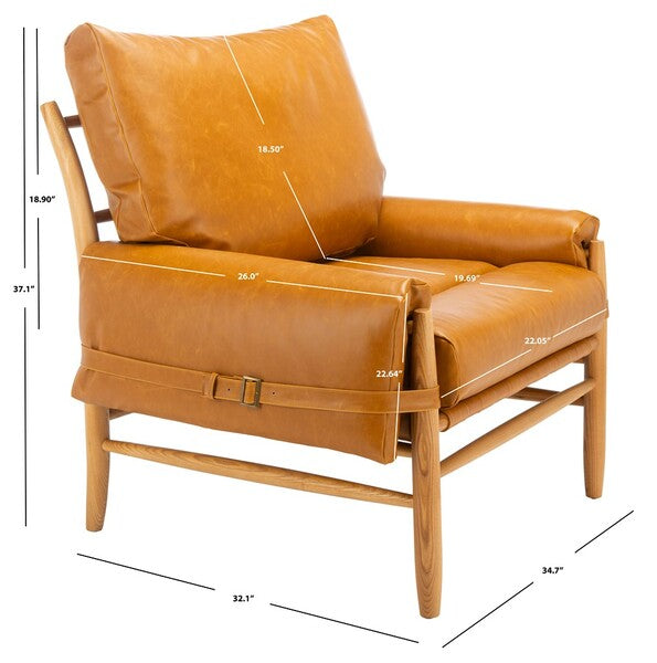 Samone Vegan Leather Accent Chair
