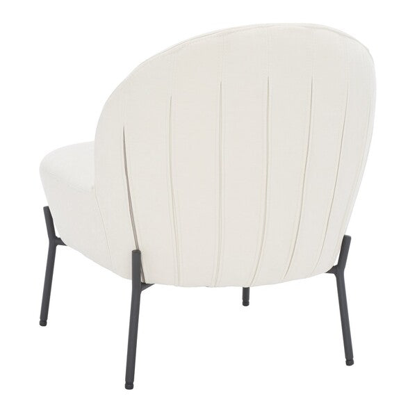 Gandino Velvet Accent Chair - Cream