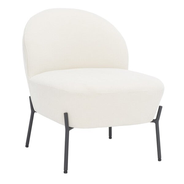 Gandino Velvet Accent Chair - Cream