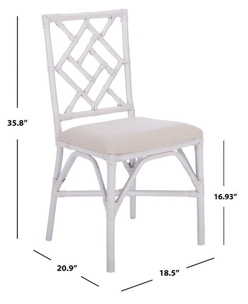 Alaimo White Rattan Accent Chair - Set of 2