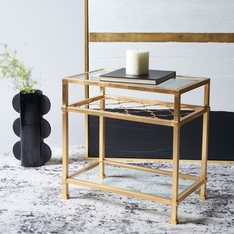 Lugo 22 in. Glass Accent Table