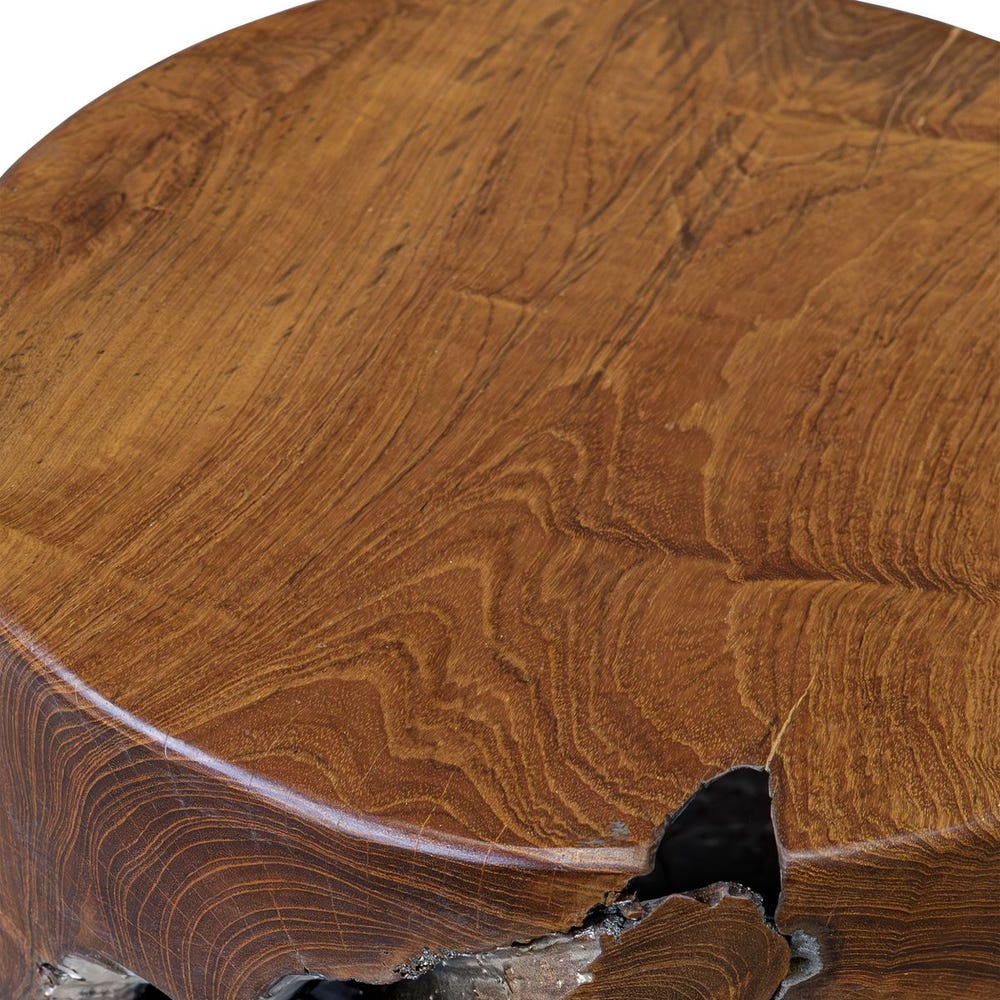 Ostra 18 in. Teakwood Accent Table
