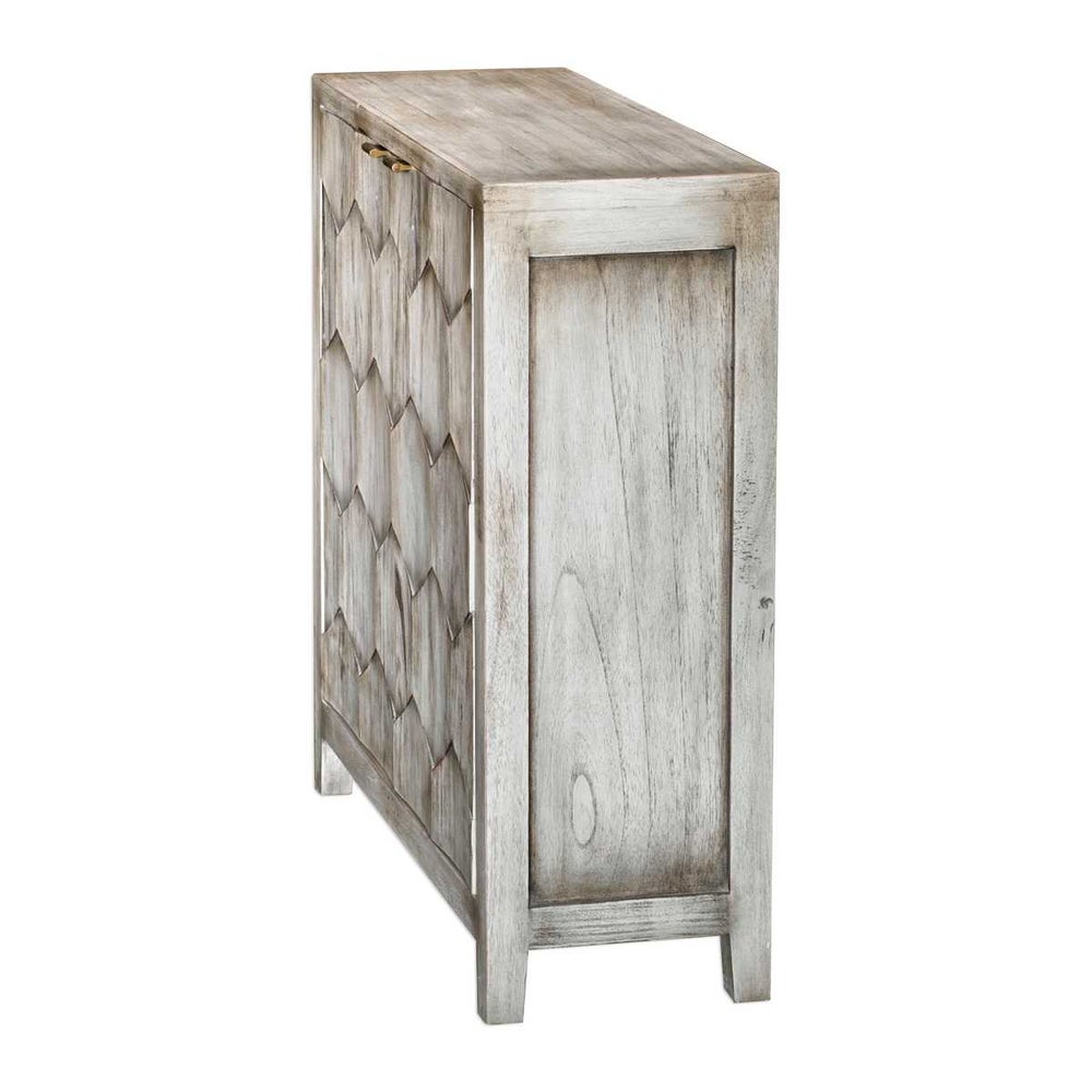 Calania 34 in. Mahogany Wood 2 Door Cabinet