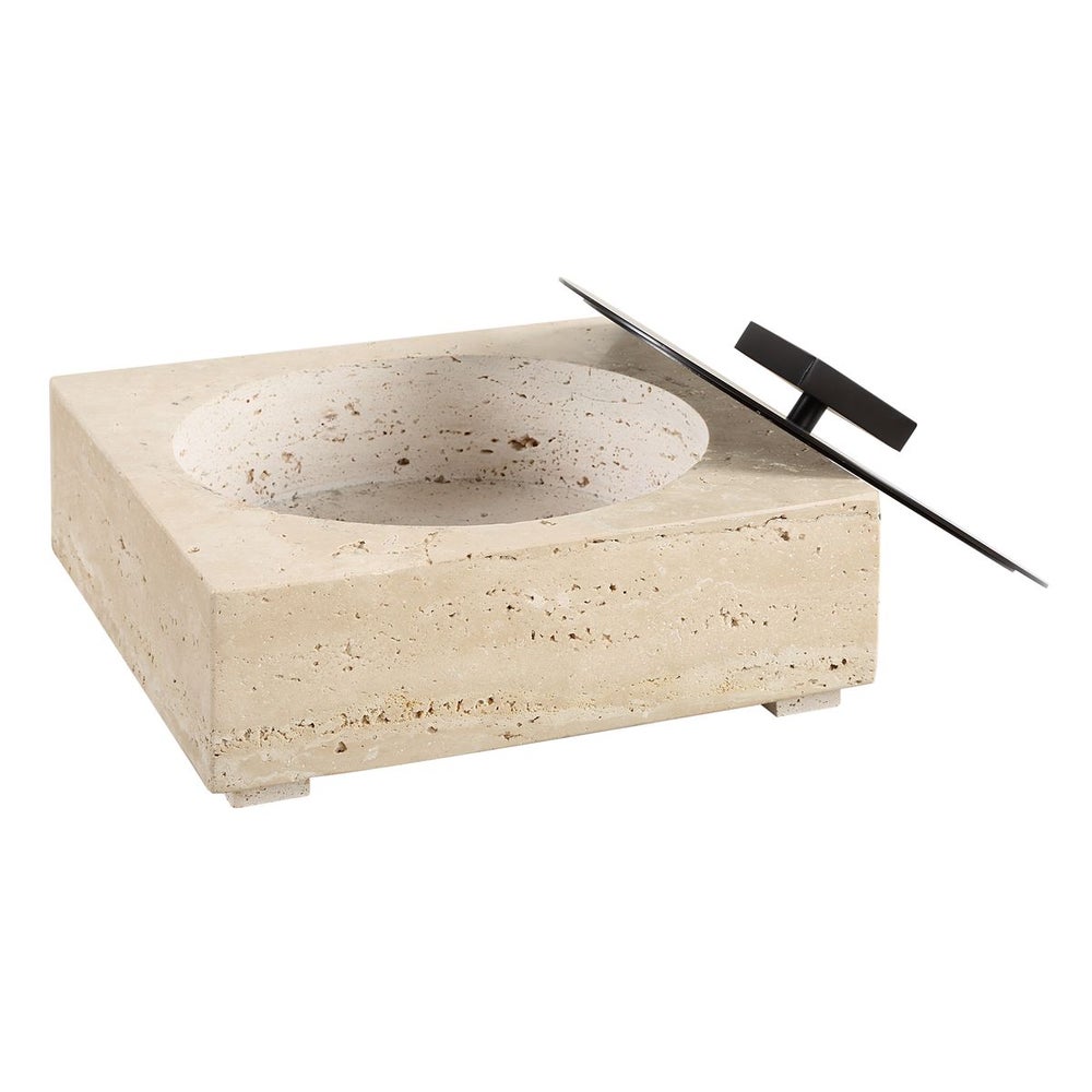Tinella Square Travertine Box