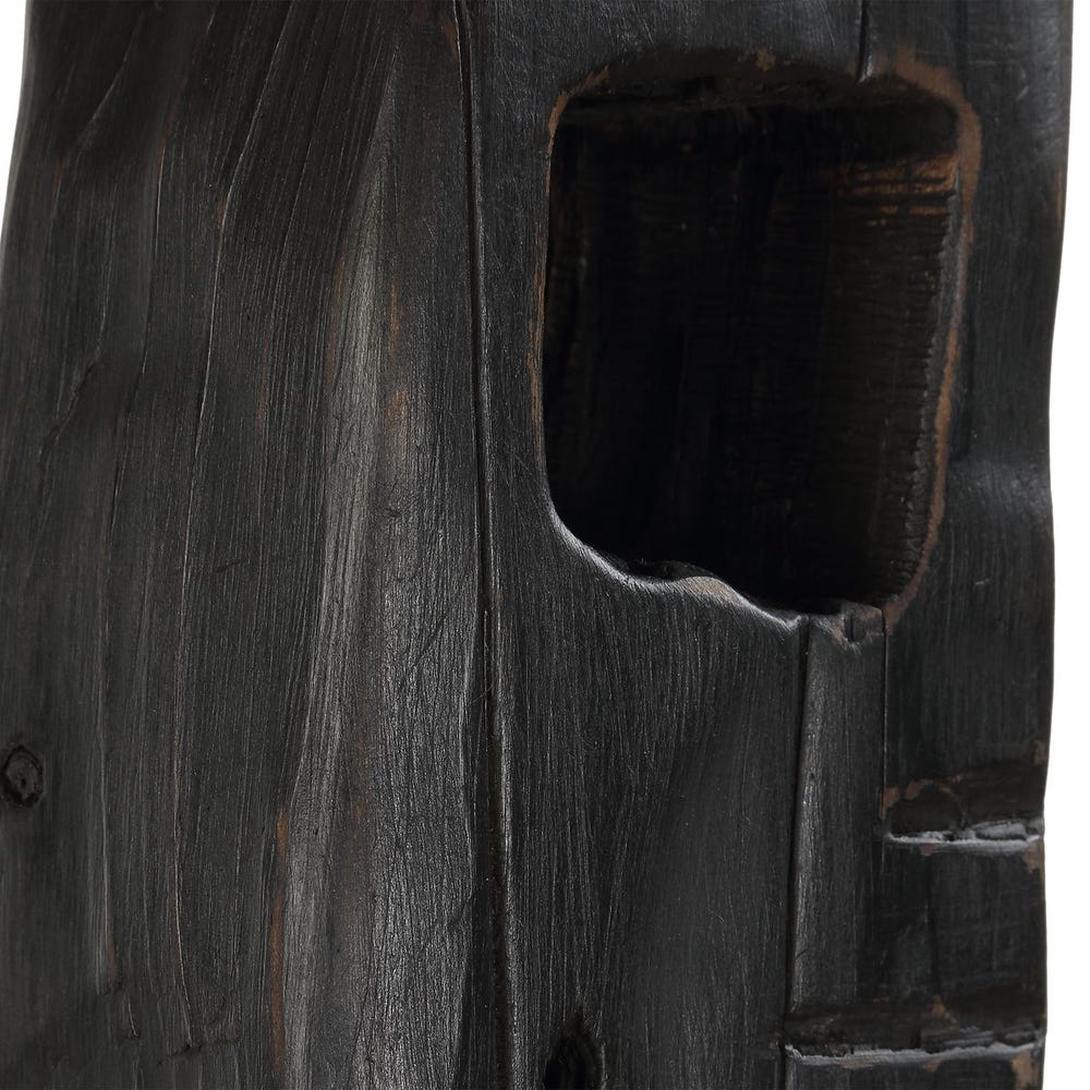 Geometric Echoes Wood Sculpture - Set of 2
