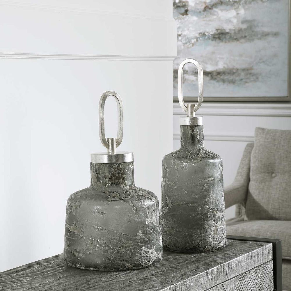 Piceno Glass Bottles - Set of 2