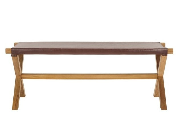Mantova Sling Leather Bench