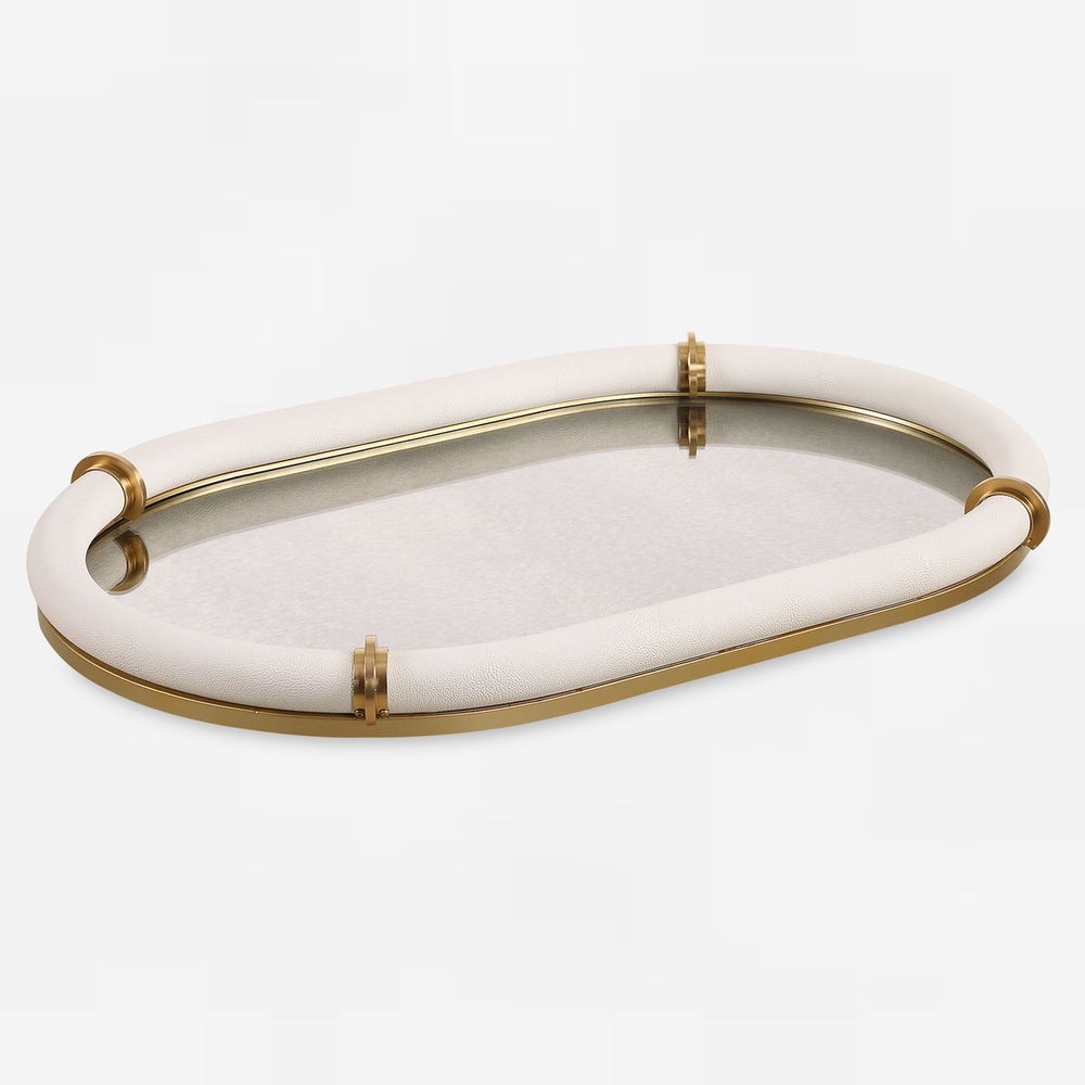Matera Oval Mirrored Tray