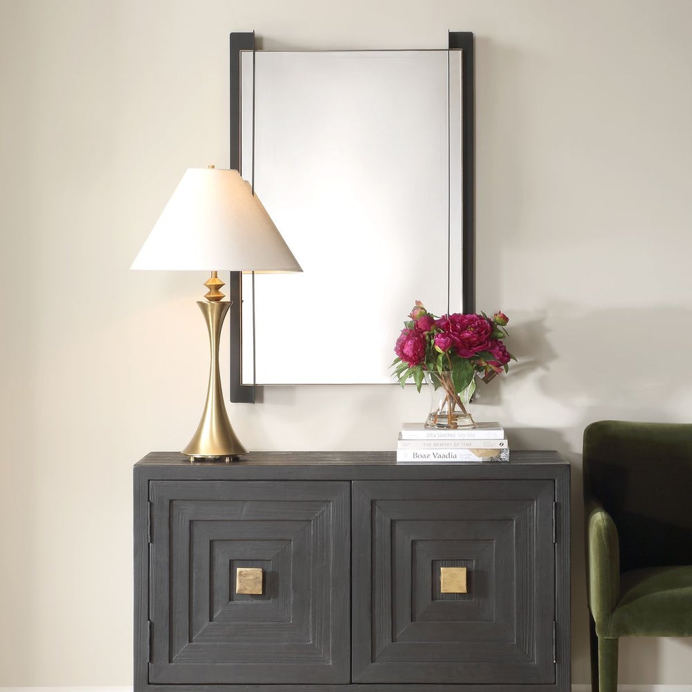 Stradone 39 in. Iron Frame Mirror
