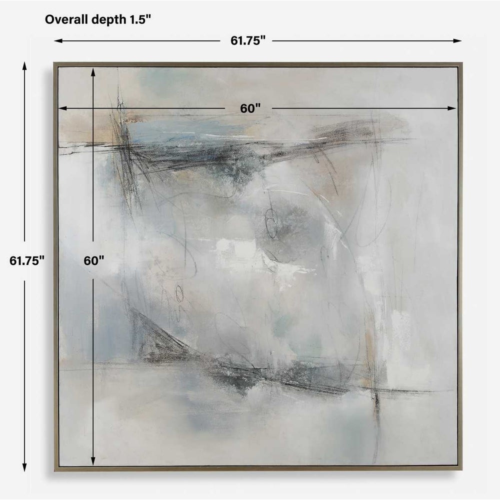 Coastal Haze 62 in. Hand Painted Canvas