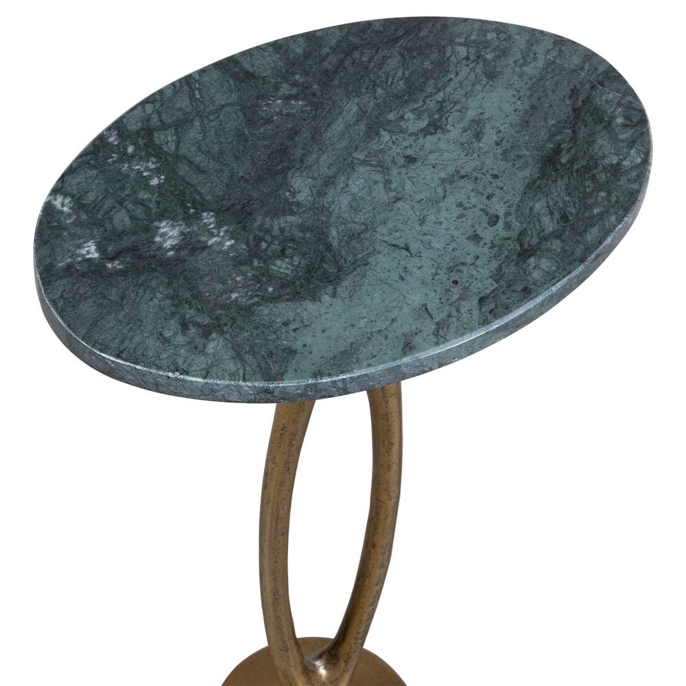 Revine 24 in. Marble Top Accent Table