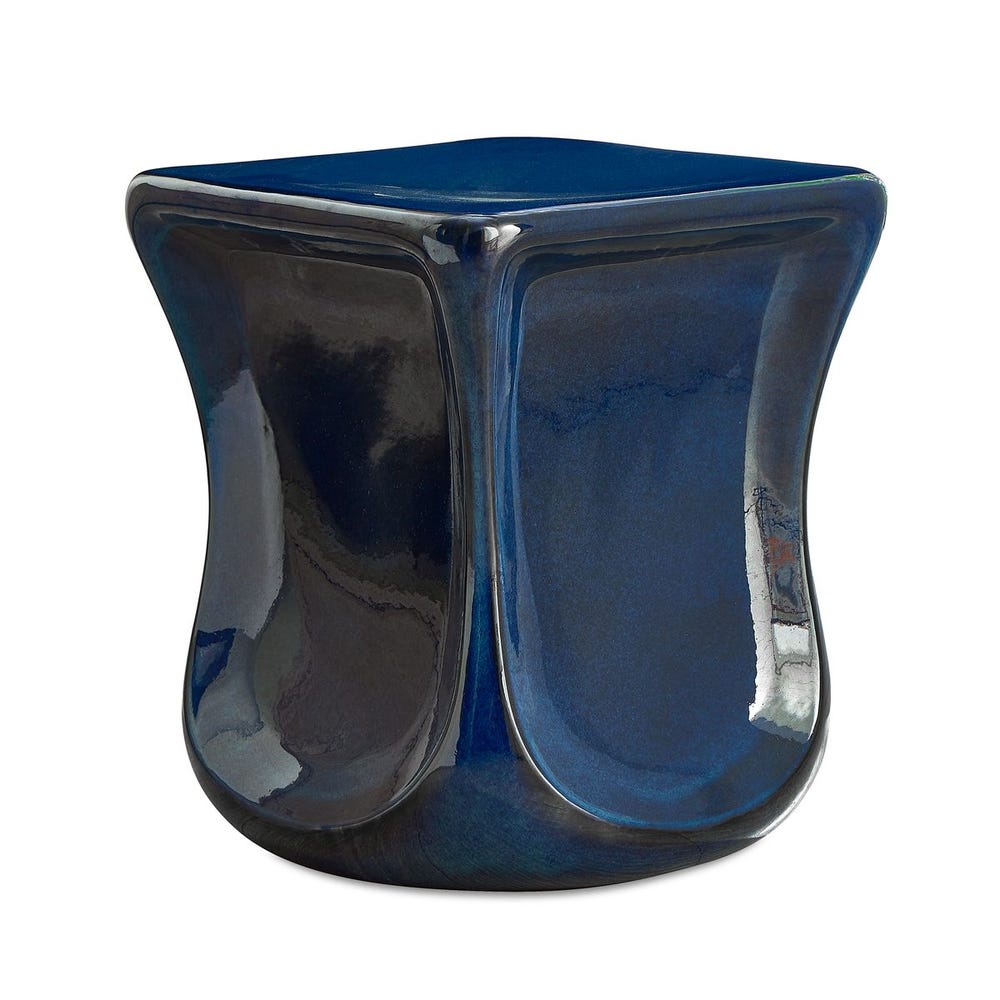 Alcide 18 in. Earthenware Outdoor Accent Table