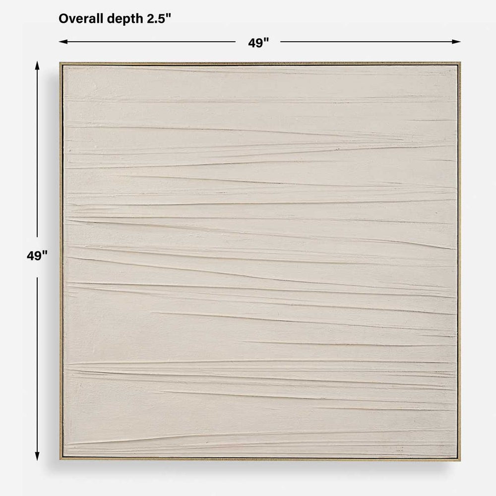 Serene Strata 49 in. Hand Painted Canvas