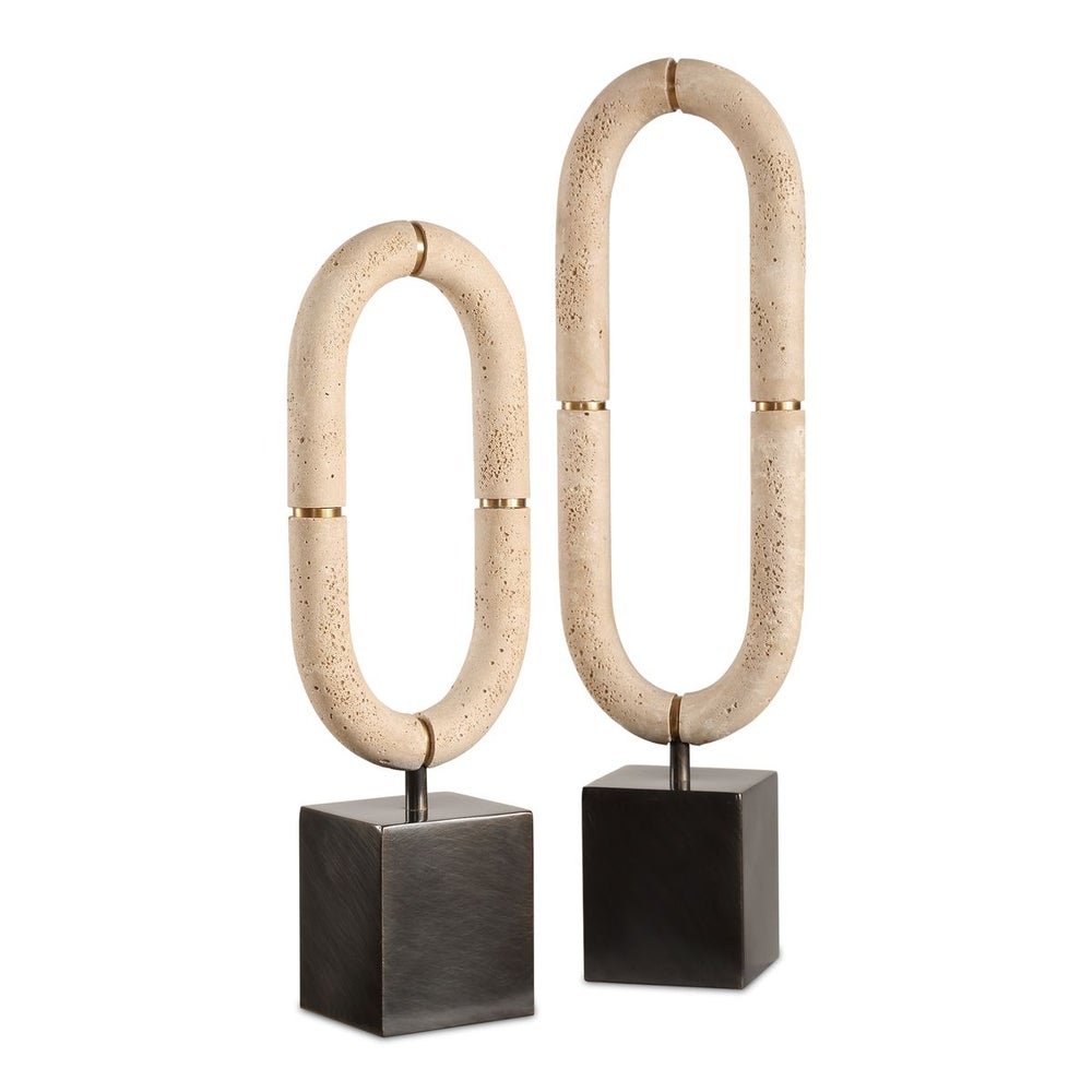 Gangi Stone Sculptures - Set of 2