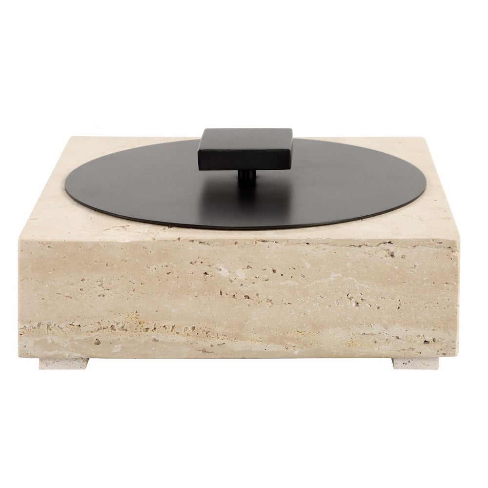 Tinella Square Travertine Box