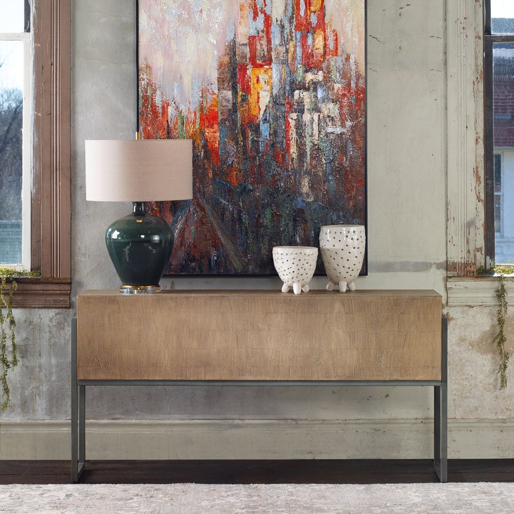 Benito 60 in. Mahogany Wood Console Table