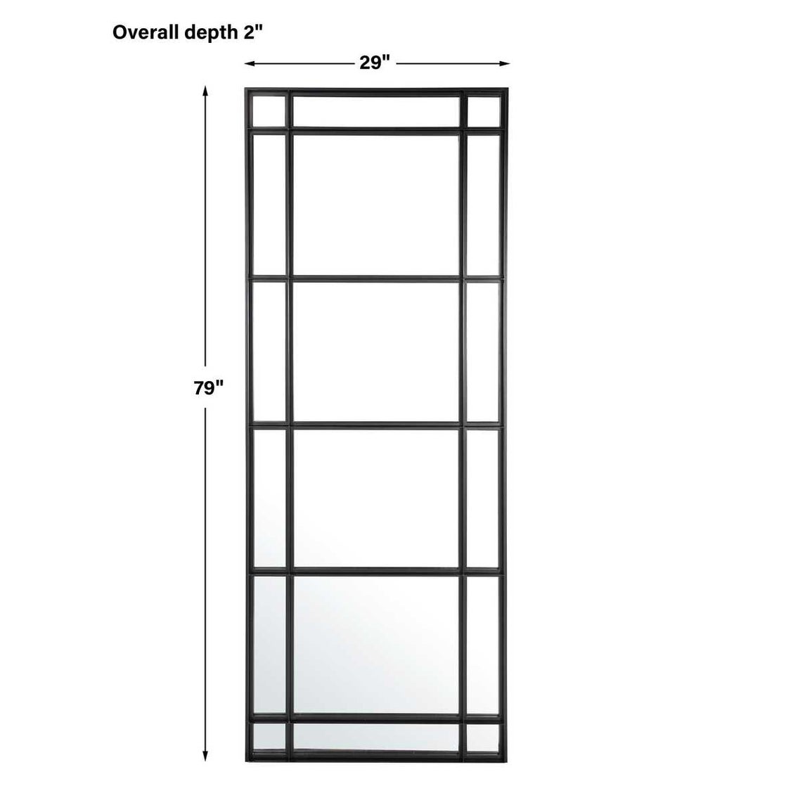 Orgosolo 79 in. Iron Frame Mirror