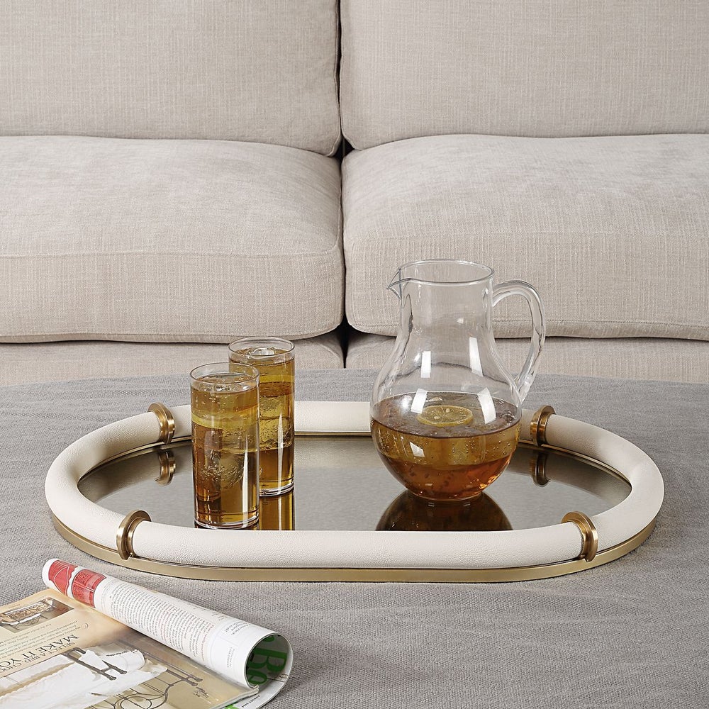 Matera Oval Mirrored Tray
