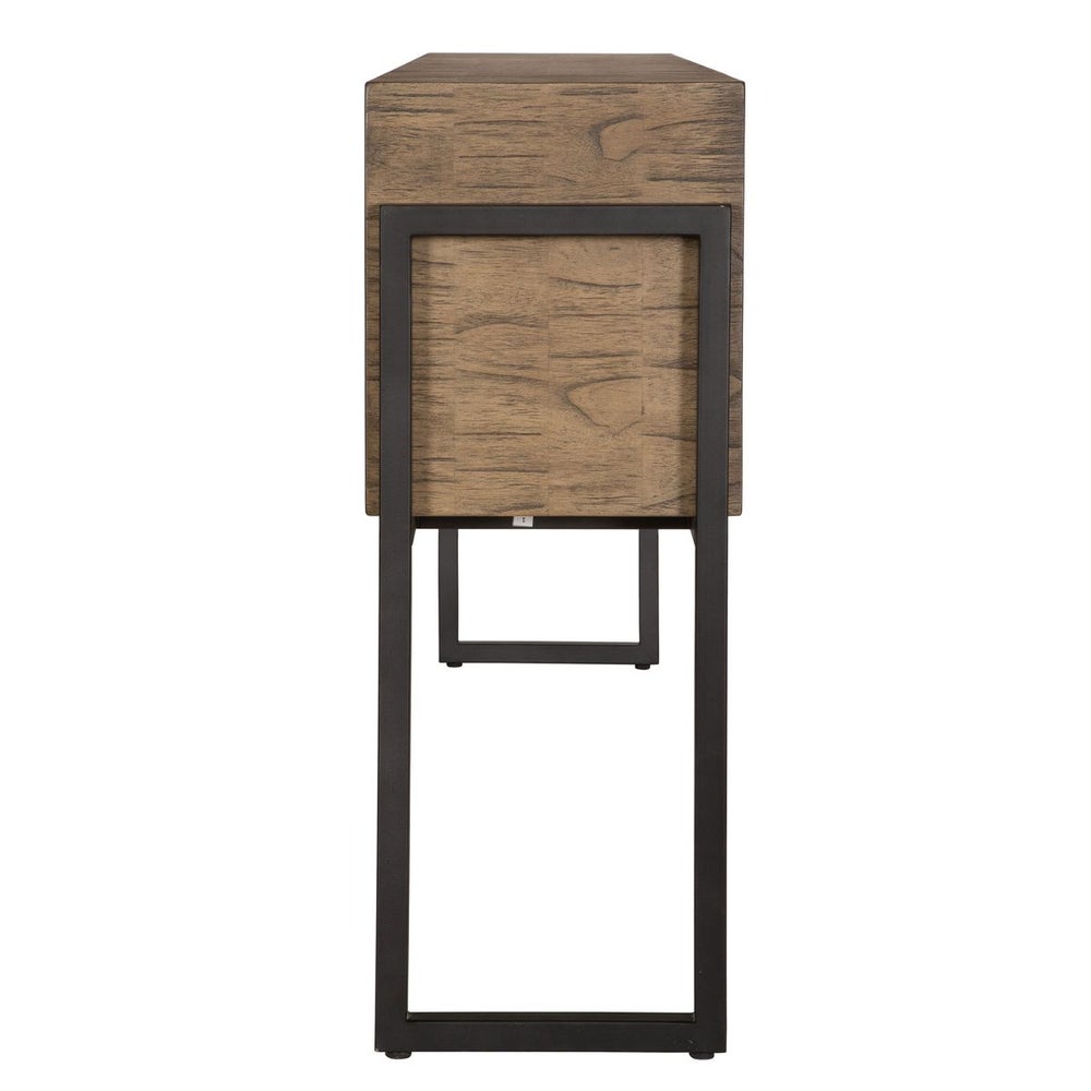 Benito 60 in. Mahogany Wood Console Table