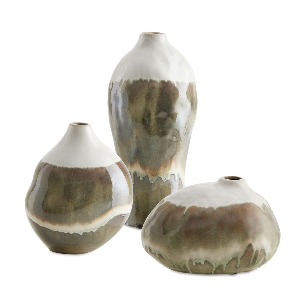 Faedis Ceramic Outdoor Vases - Set of 3