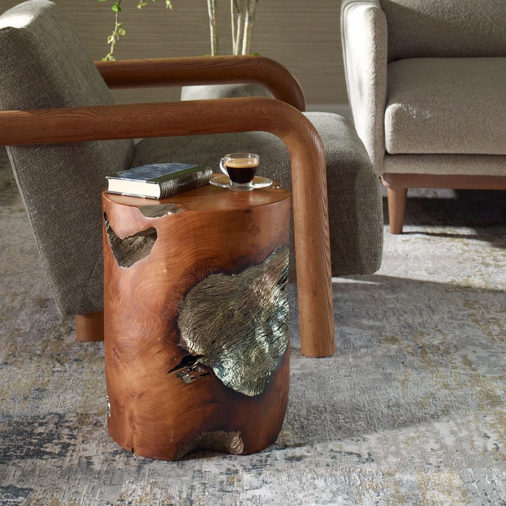 Ostra 18 in. Teakwood Accent Table