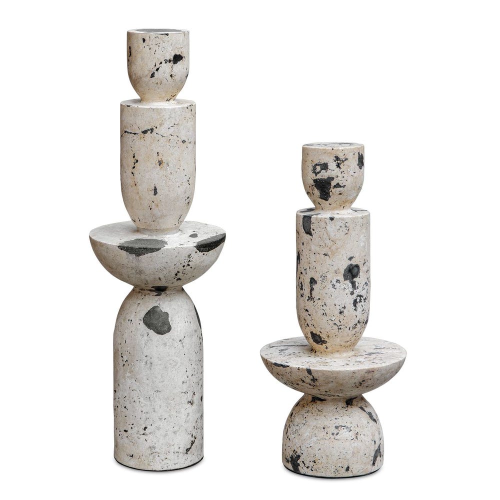 Maura Outdoor Limestone Sculpture - Set of 2