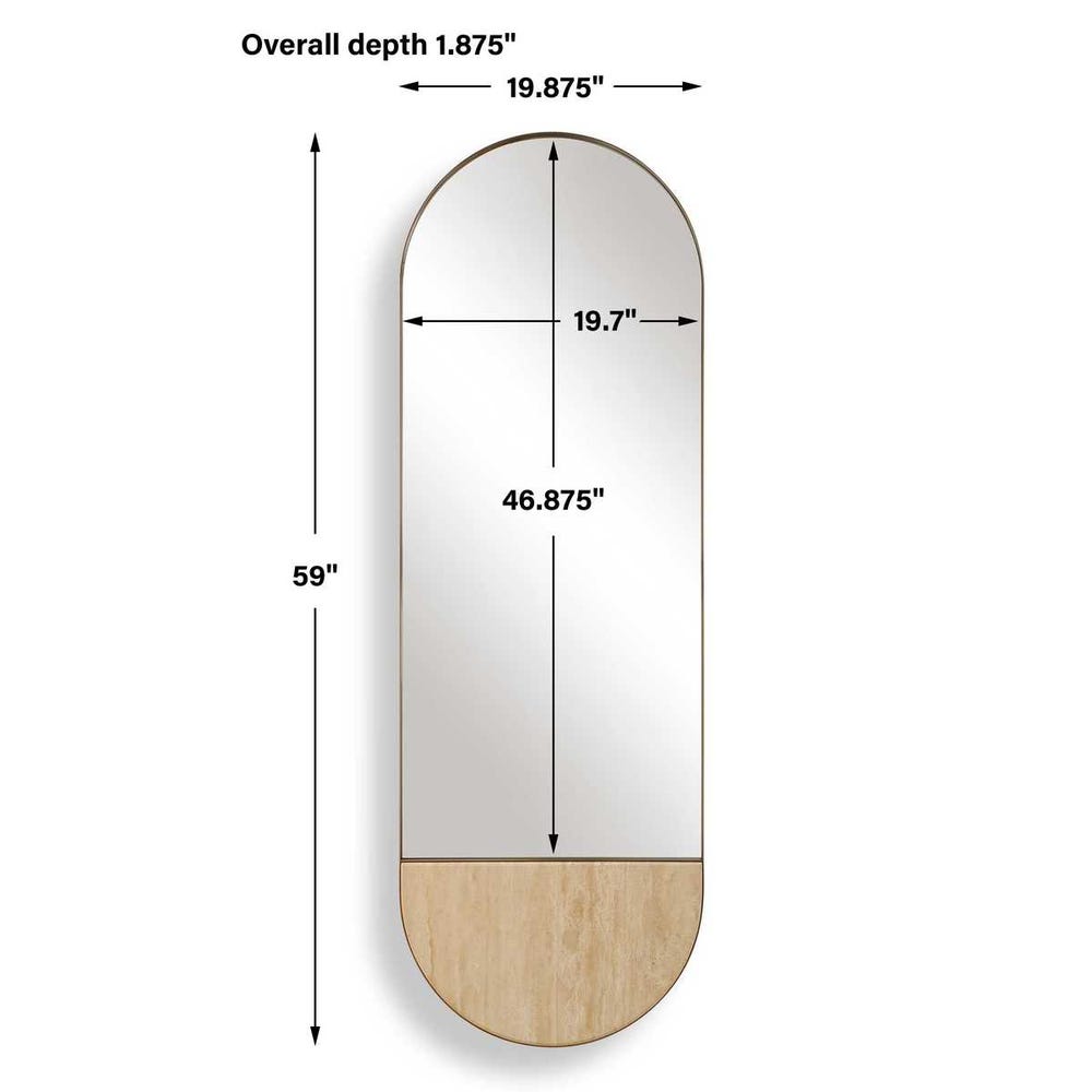 Alvito 59 in. Tall Oval Mirror