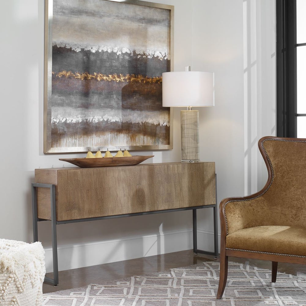 Benito 60 in. Mahogany Wood Console Table