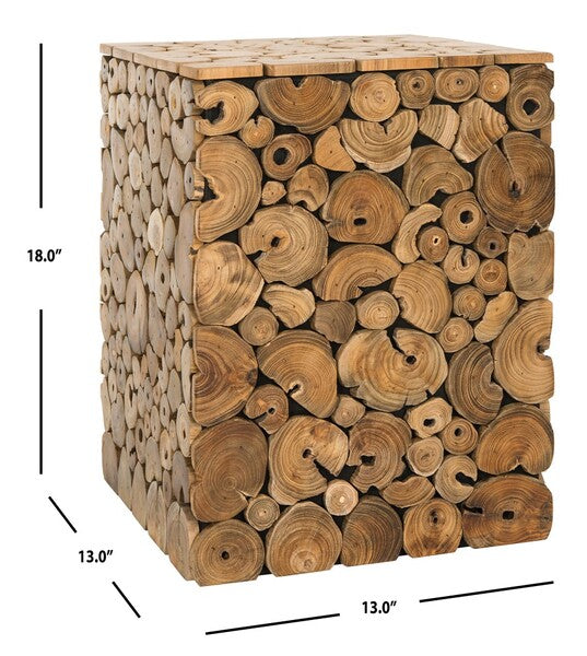 Pecco 18 in. Reclaimed Teak Accent Table