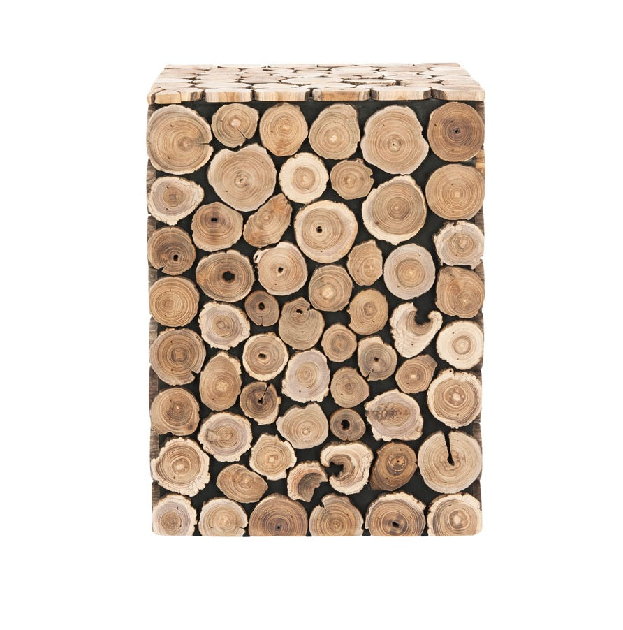 Pecco 18 in. Reclaimed Teak Accent Table