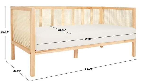 Gratia 62 in. Rubber Wood Sofa Bed