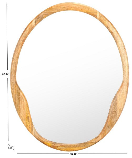 Faeto 40 in. Mango Wood Mirror