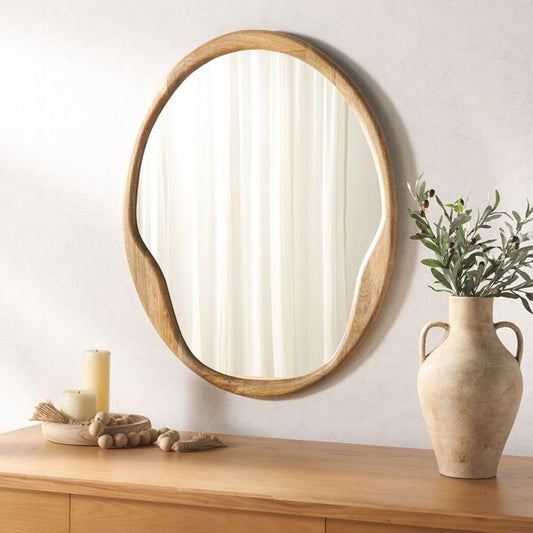 Faeto 40 in. Mango Wood Mirror
