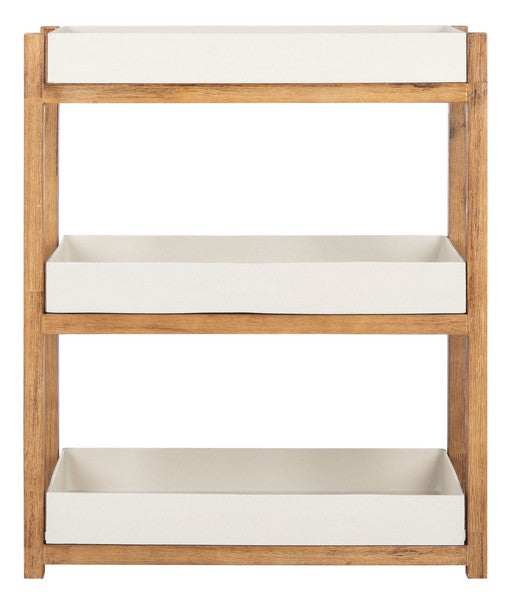 Aielli 39 in. Acacia Frame Outdoor Plant Stand