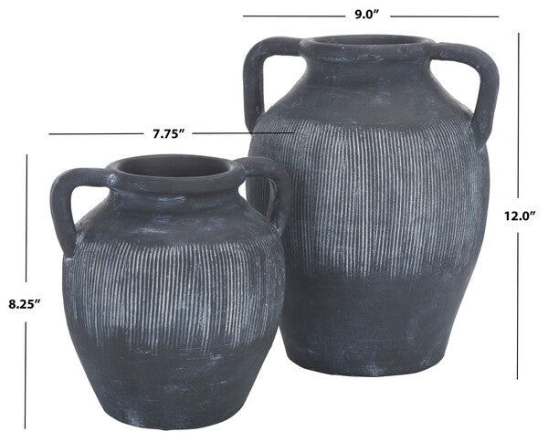Perugia Stoneware Vase - Set of 2