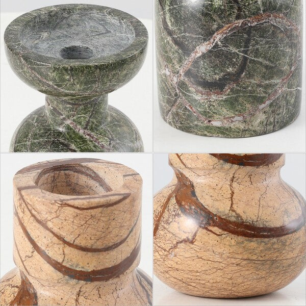 Grotte Marble Candle Holder - Set of 2