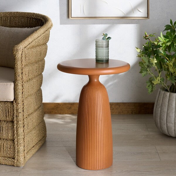 Mioglia 22 in. Round Concrete Accent Table