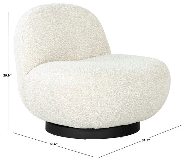 Ginesio Boucle Accent Chair - Ivory