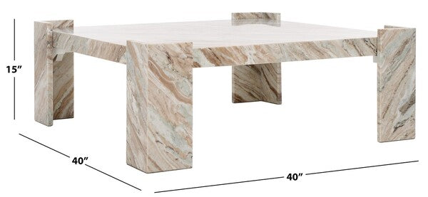 Tarres 40 in. Marble Coffee Table