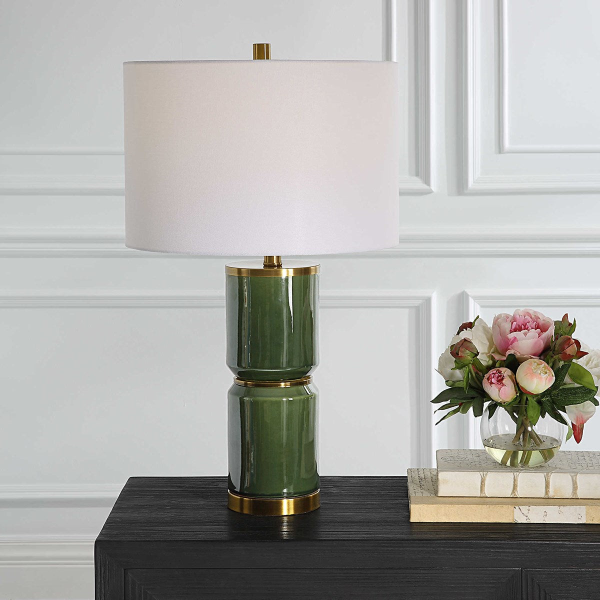 Ognina 26 in. Ceramic Table Lamp - Green