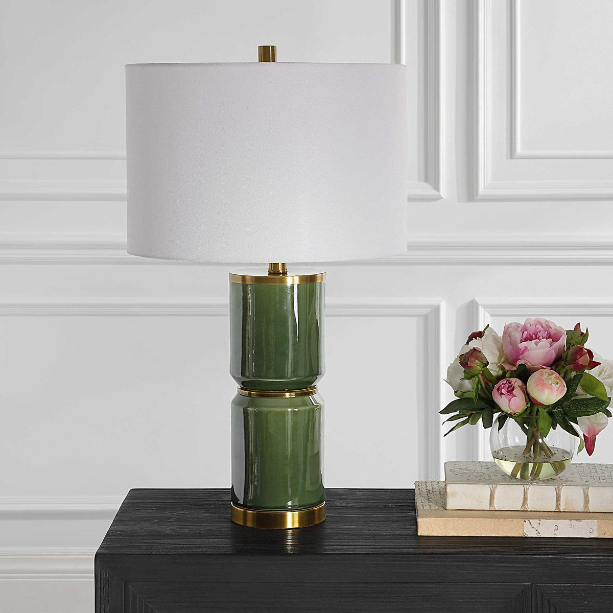 Ognina 26 in. Ceramic Table Lamp - Green