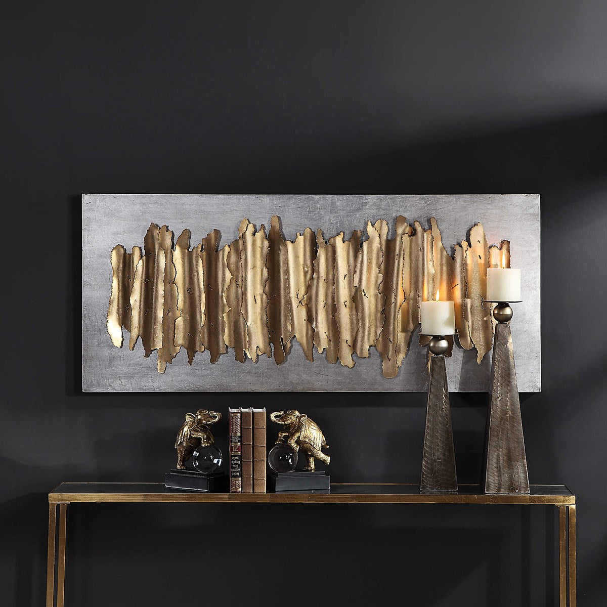 Iron Waves 55 in. Wall Decor