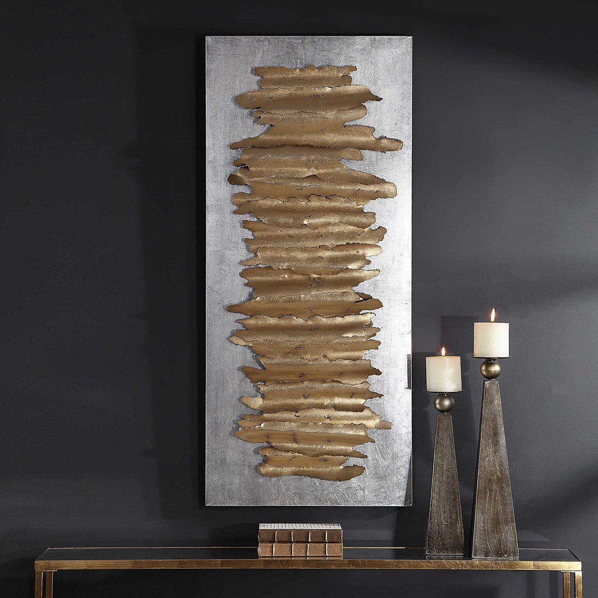 Iron Waves 55 in. Wall Decor - Silver
