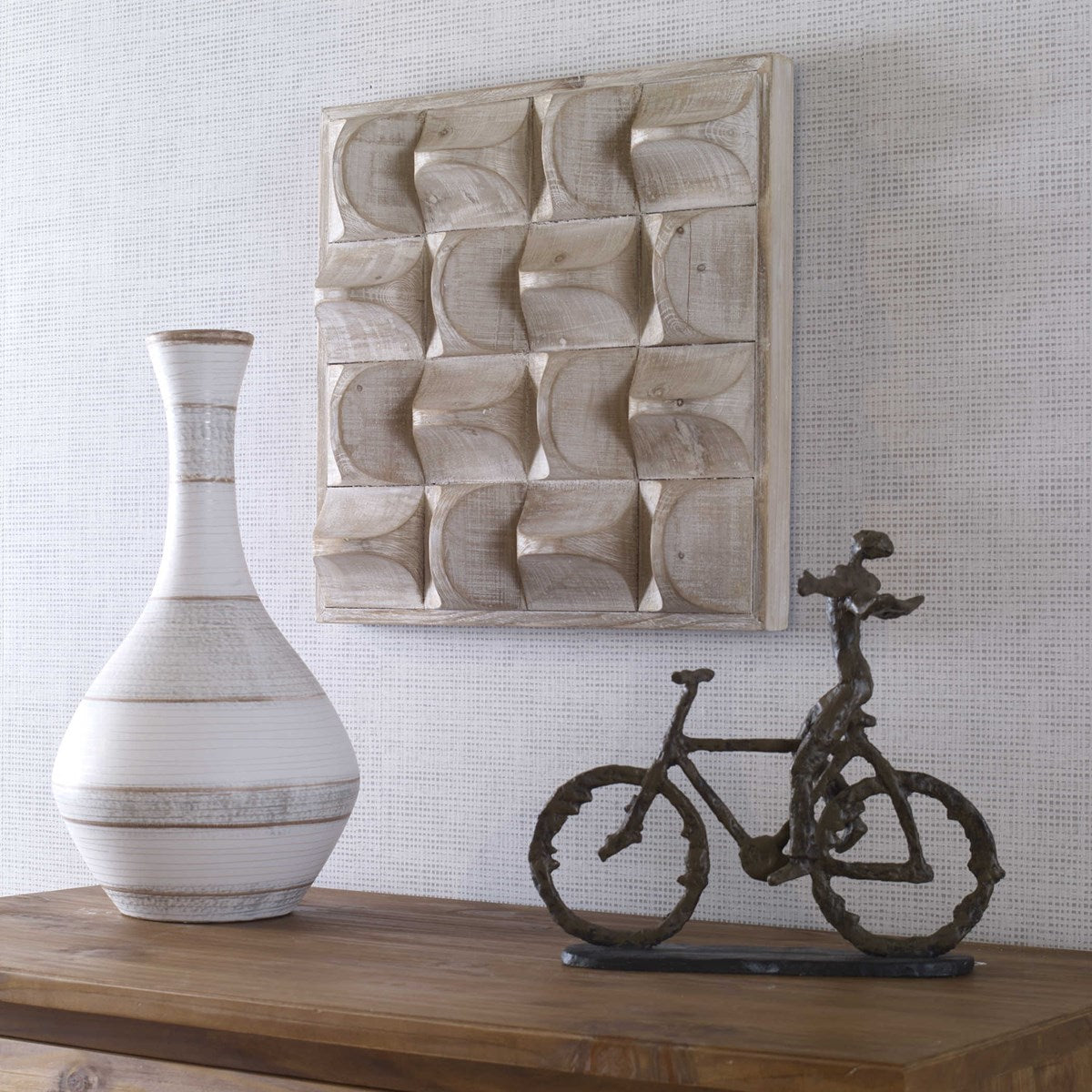 Maze 20 in. Wood Wall Decor - Natural