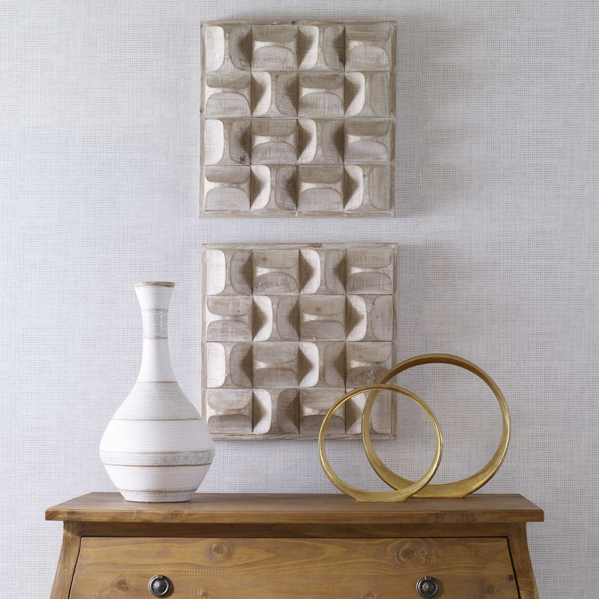 Maze 20 in. Wood Wall Decor - Natural